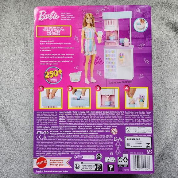 Barbie Careers Ice Cream Shop Playset with Blonde Doll, Ice Cream Machine New!! - Picture 11 of 12
